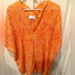 Adrienne Orange and Pink Blouse